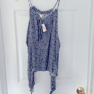 Floral cold shoulder top